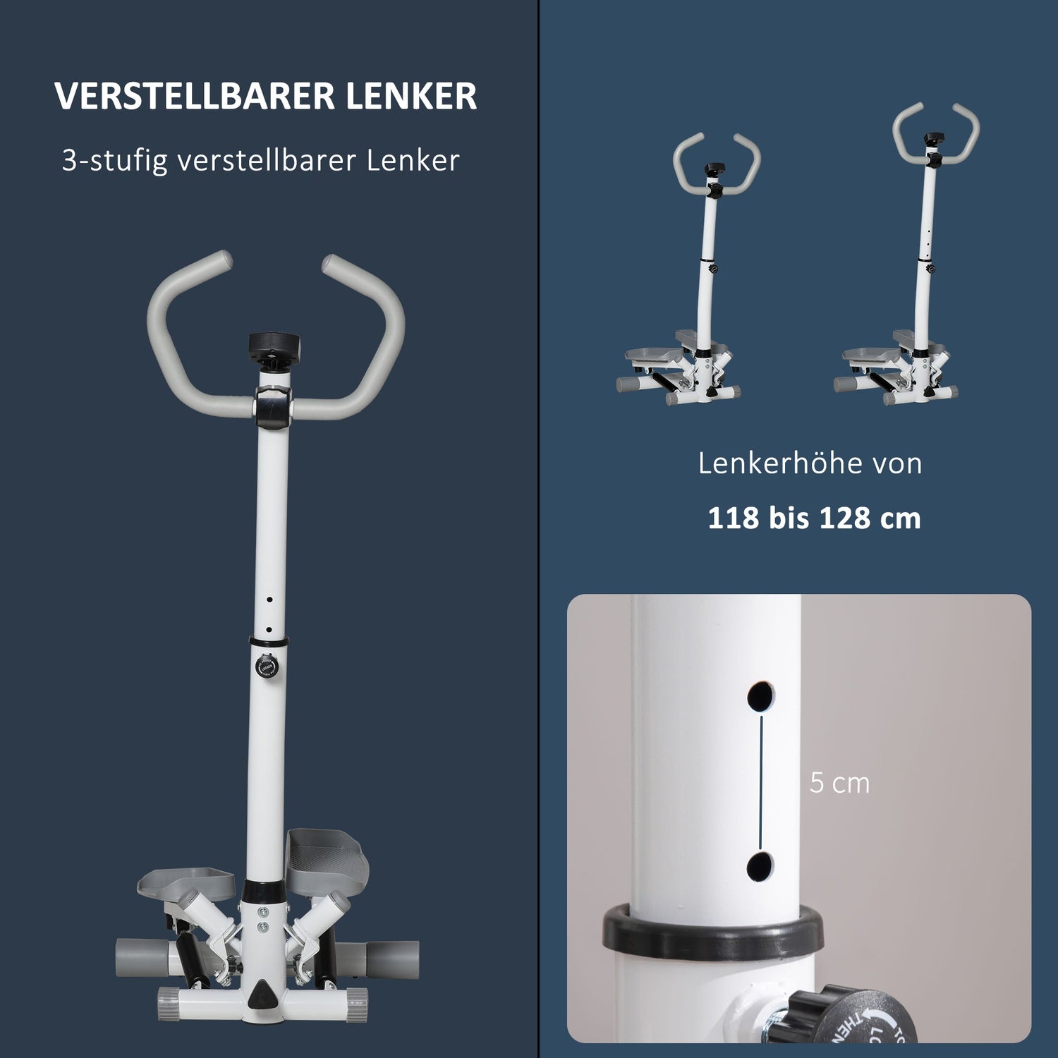 Stepper för glutes och lår, justerbart motstånd