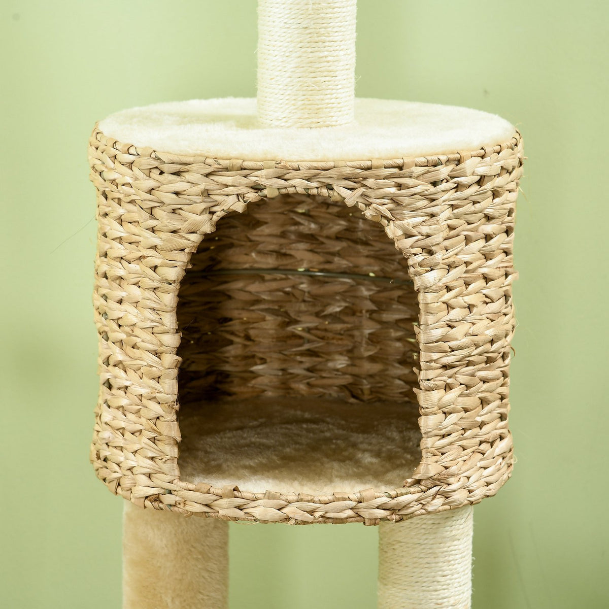 Grosse Cat Sisal-Kratzsäule mit Höhle und Spielball