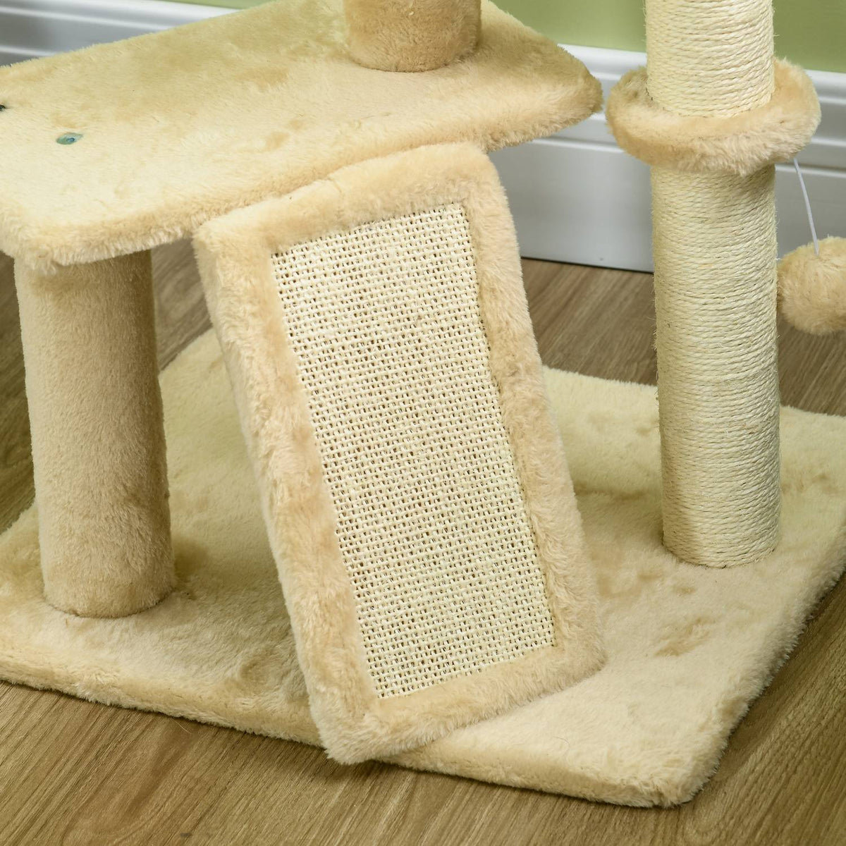Grosse Cat Sisal-Kratzsäule mit Höhle und Spielball