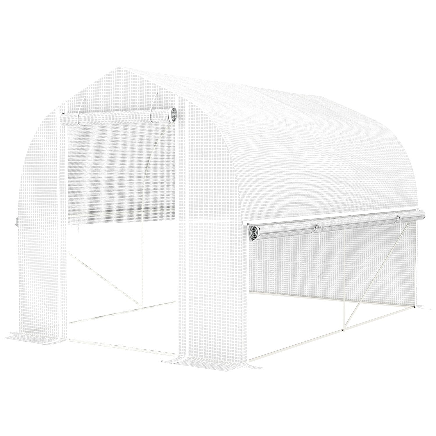 Stort filmväxthus, 3x2x2m, UV-beständigt, upprullbara sidor