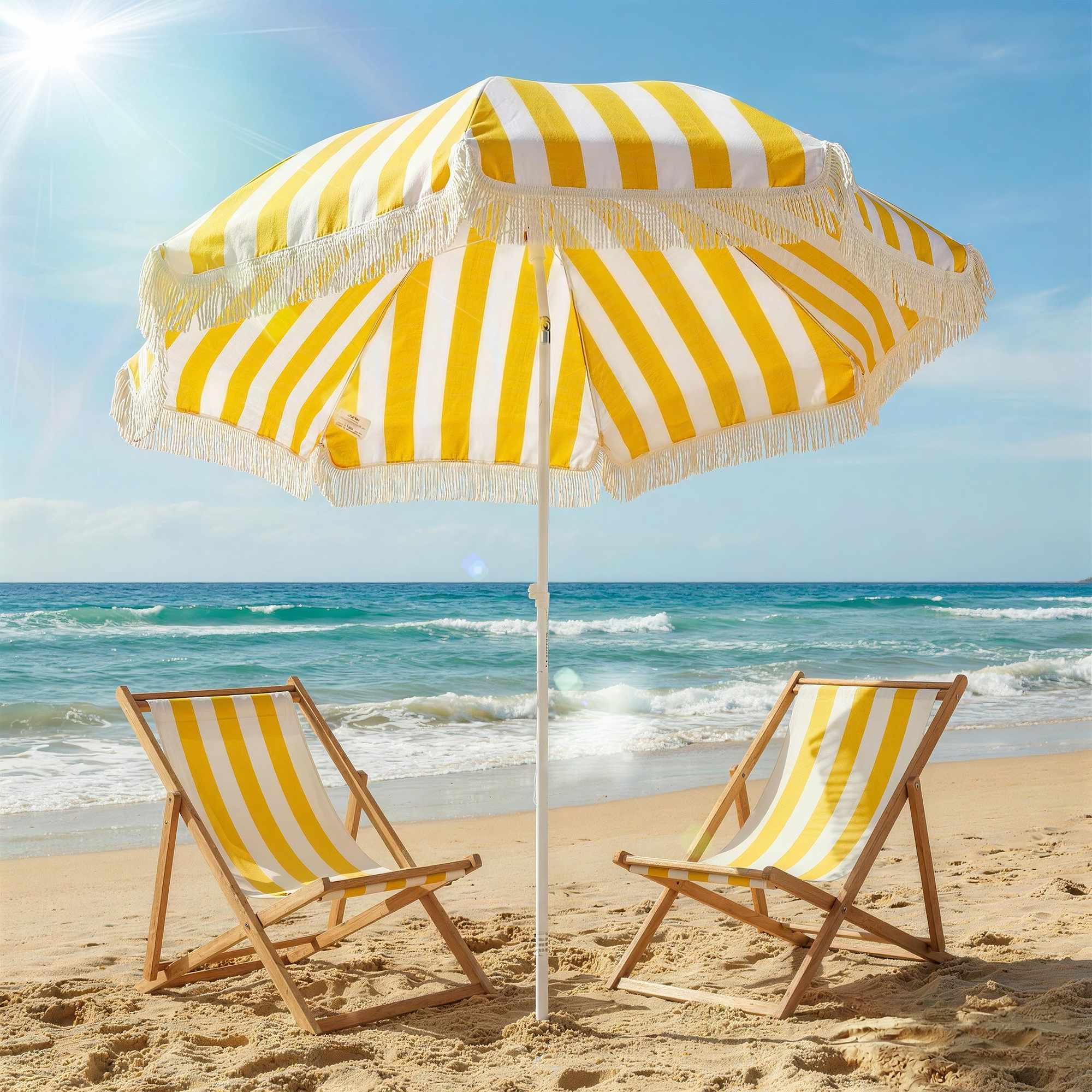 Strandparasoll 180 cm med lutning, sandankare, bärväska