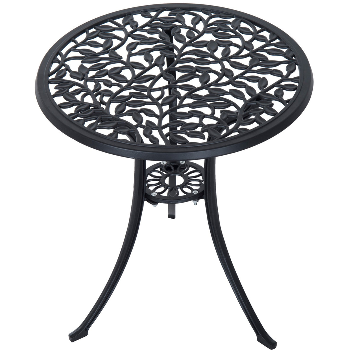 Schwarzes Bistro-Set – Balkontisch und Stühle für 2 Personen