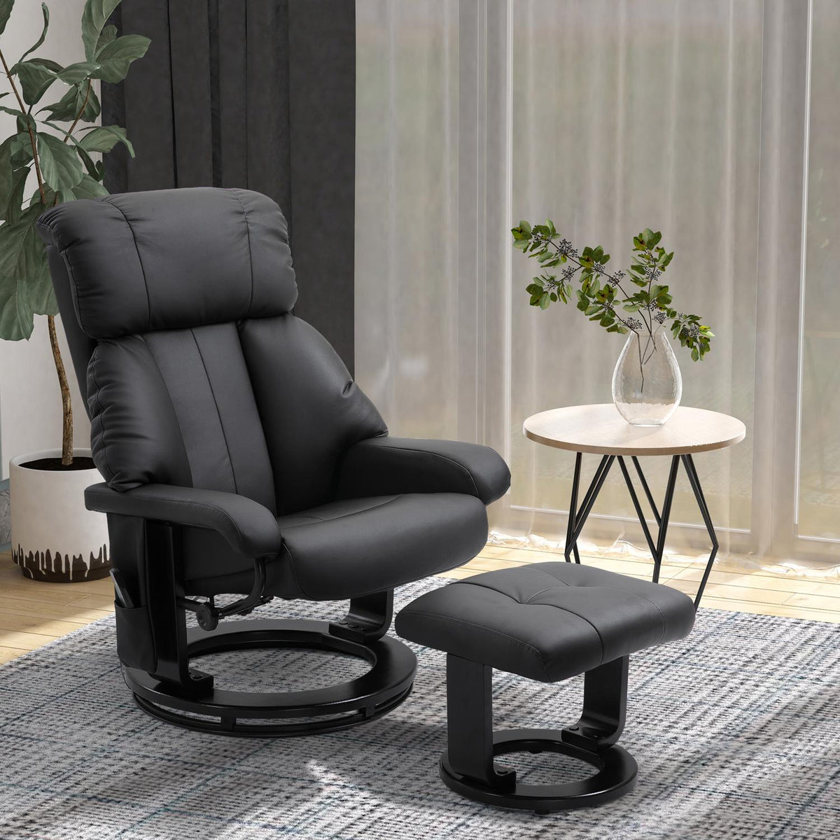 Sgabello massaggiante nero – 76x80x102 cm altezza regolabile