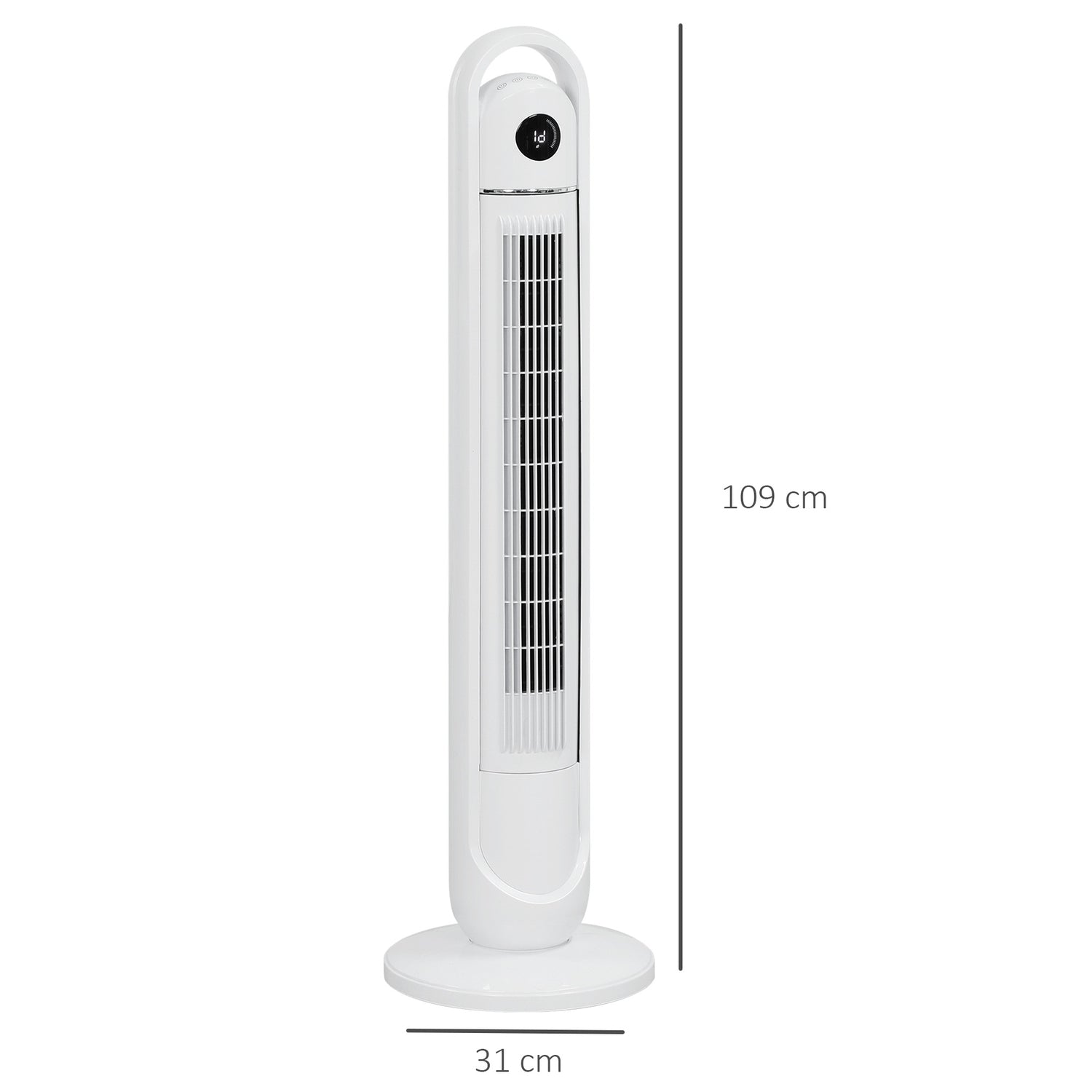Tornfläkt med fjärrkontroll, 3 hastigheter, 24H timer, LCD-skärm