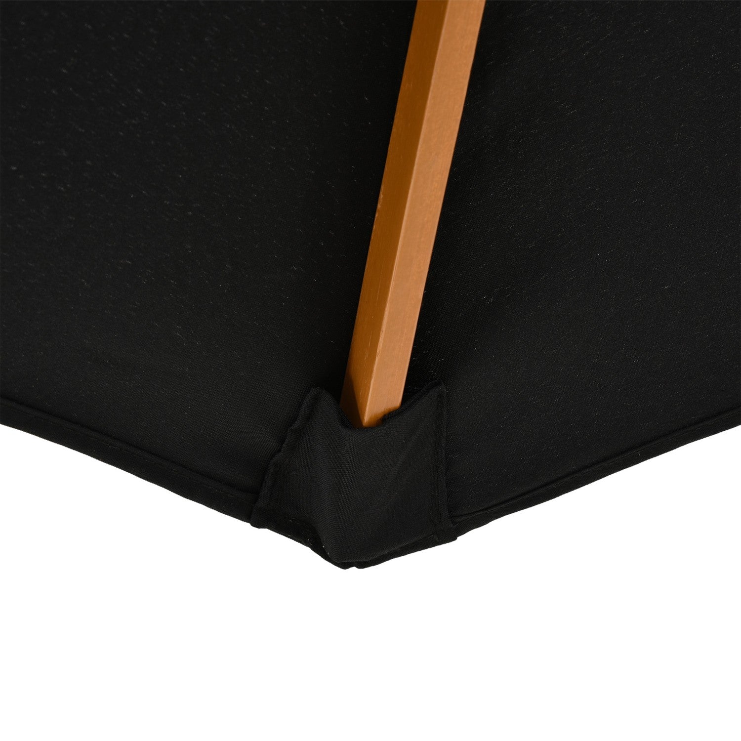 Trä Bambu Parasoll, 300 Cm, Svart, Robust & Elegant