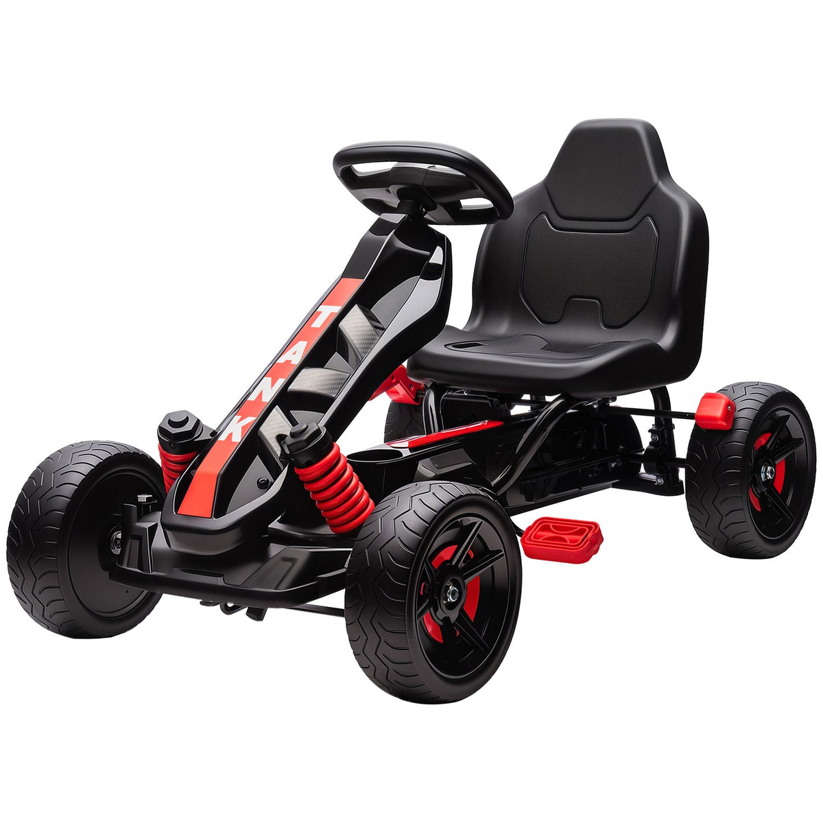 Trampgokart för barn, broms, halkfria hjul, åldrar 3-6