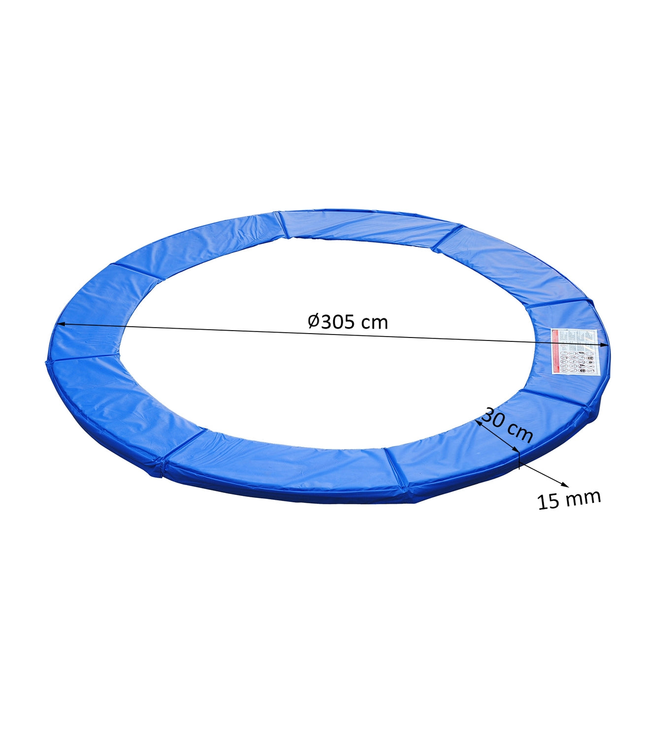 Trampolin kantskydd & skyddsnät, väderbeständig, 8-15 ft