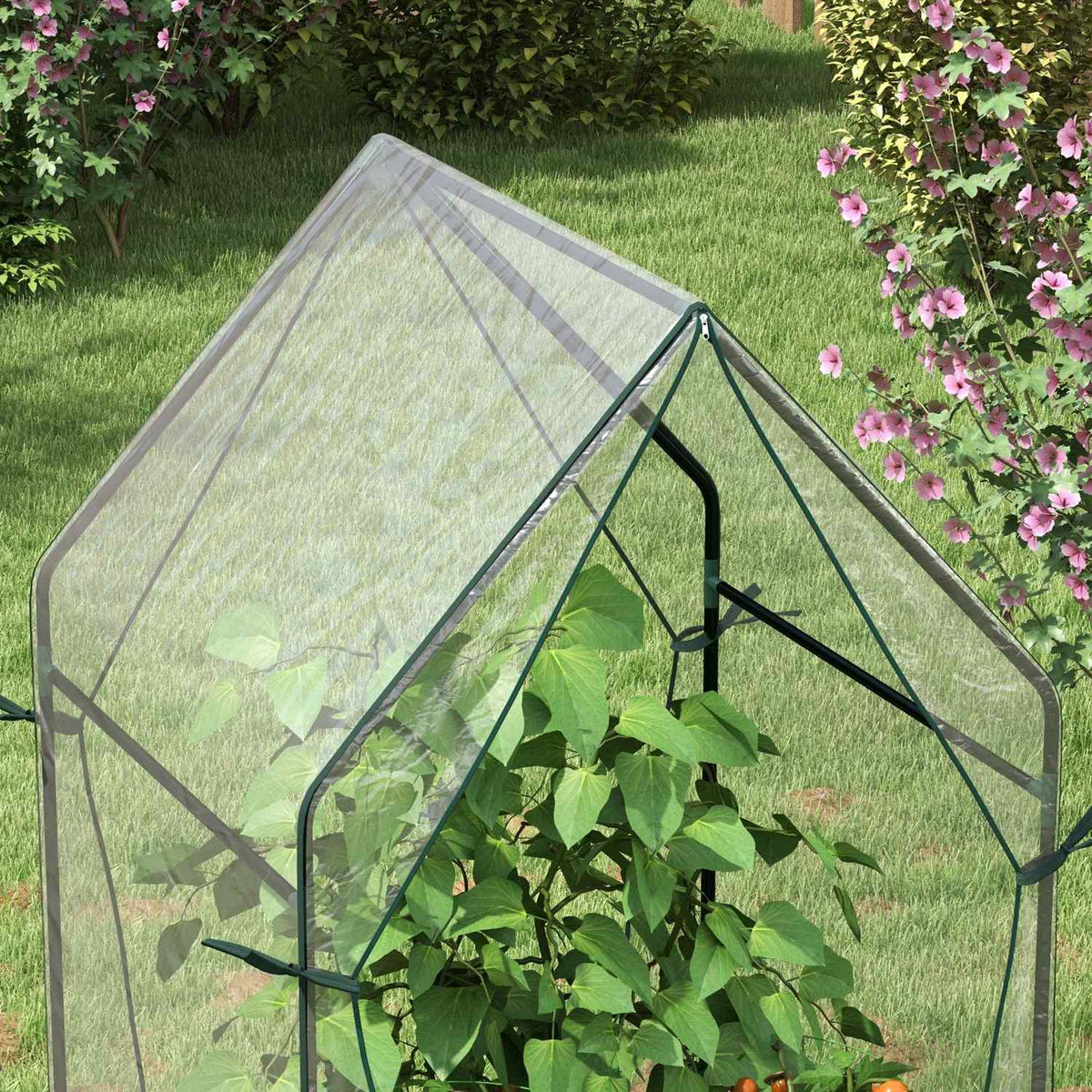 Transparentes winddichtes Gewächshaus für den Garten, 90x90x145 cm