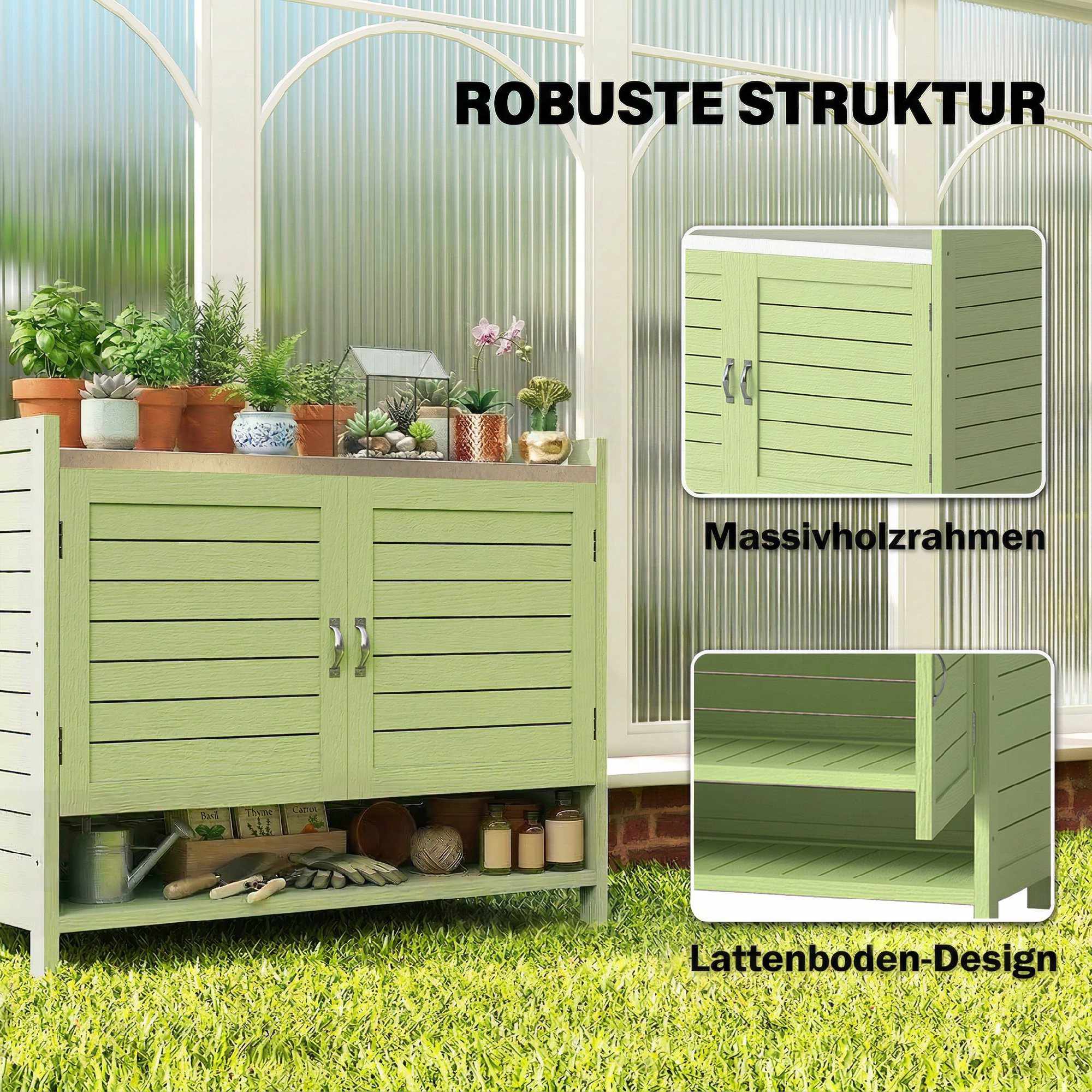 Träbänk för utomhusbruk med förvaring, grön, 88x40x70,5 cm