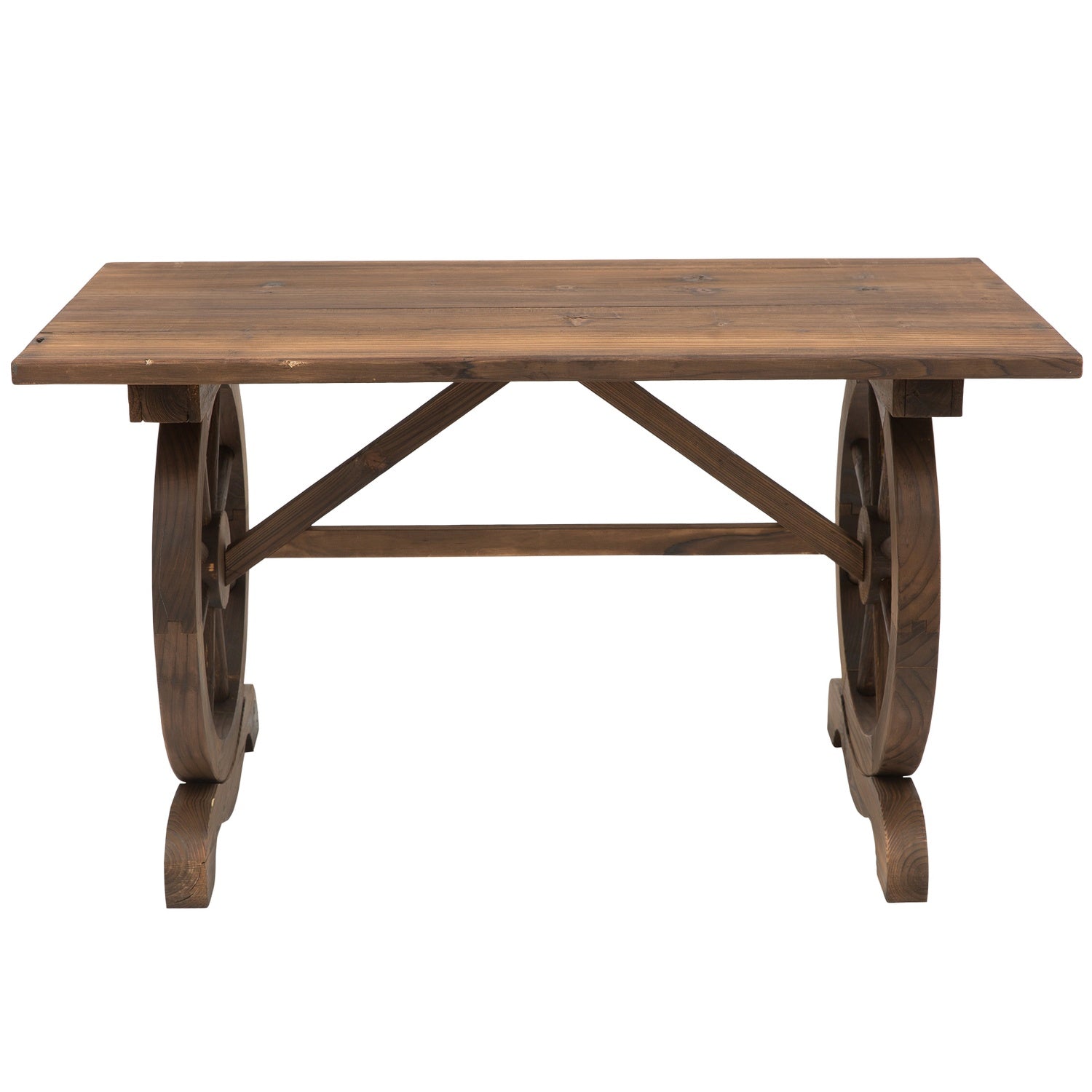 Trädgårdsbord, massivt trä, väderbeständigt, 113x60x65 cm