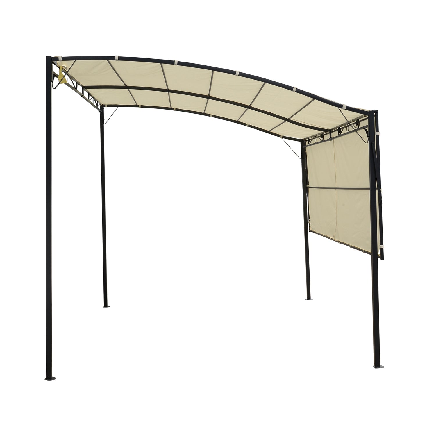 Trädgårdslusthus med UV-skydd, stål & polyester 3x2,5m