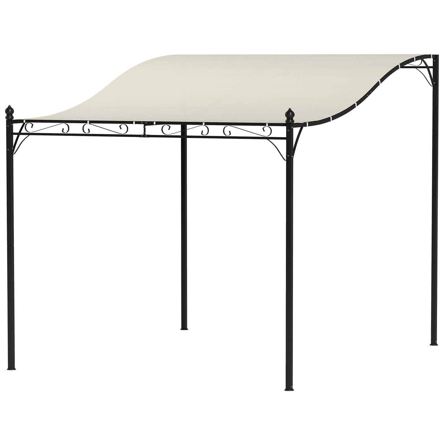 Trädgårdspaviljong med vattenavvisande kapell, 2,5x3m, kräm