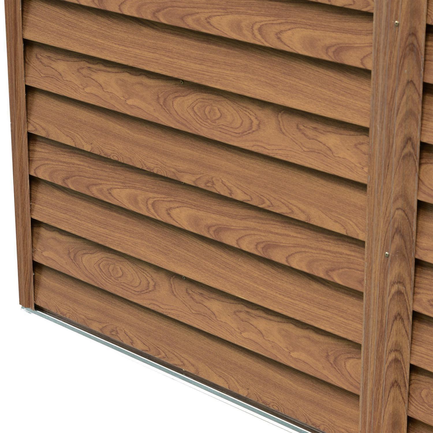 Trädgårdsredskapsbod utomhus, Wood Grain Look, 152x236x209 cm