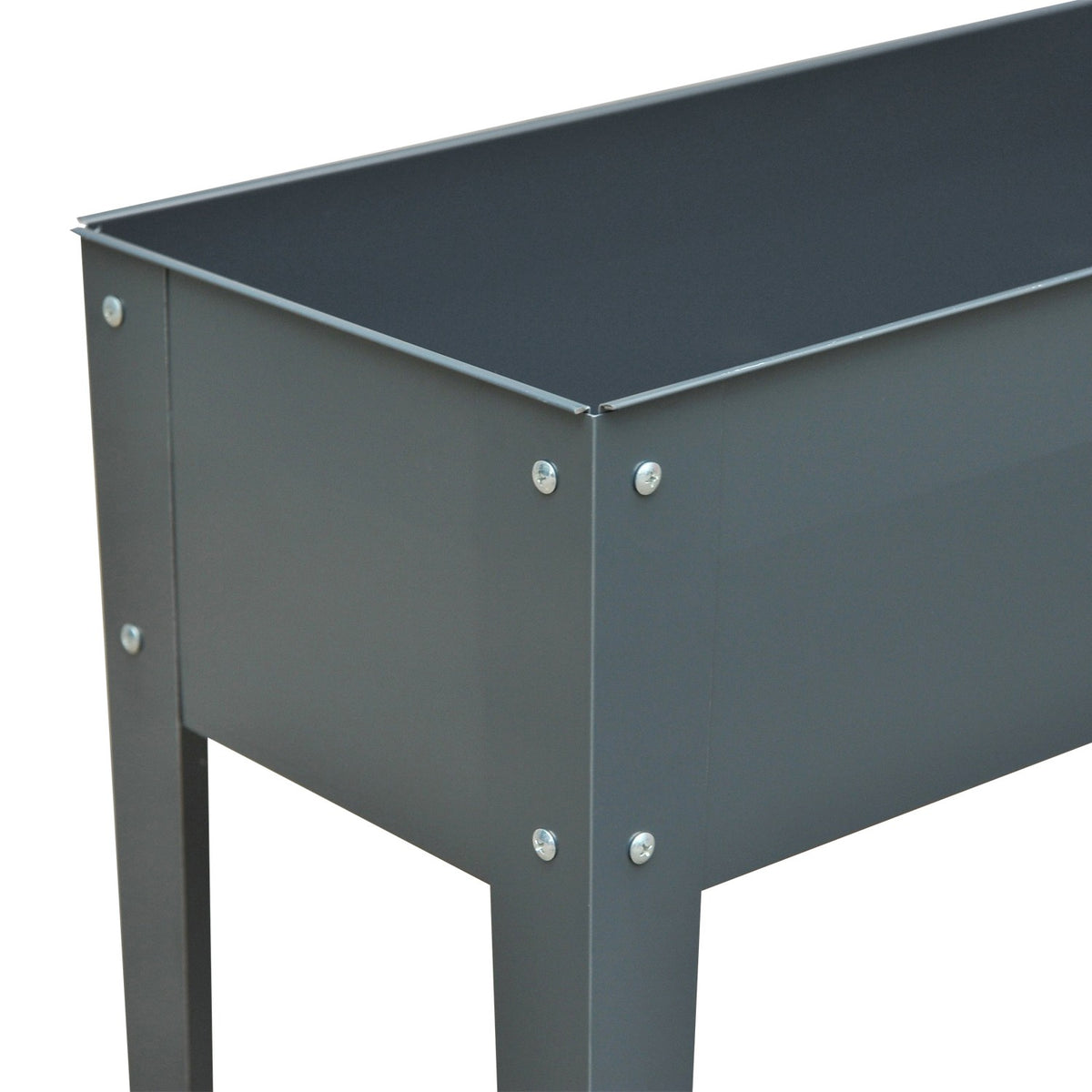 Hochbeet aus Metall – 100x30x80 cm, mit Drainage