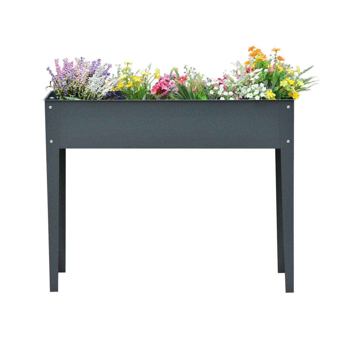 Hochbeet aus Metall – 100x30x80 cm, mit Drainage