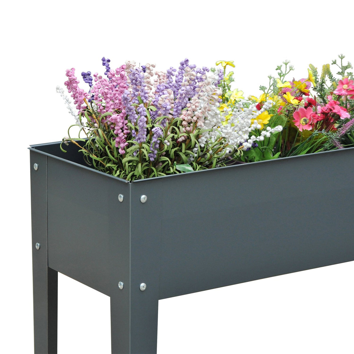 Hochbeet aus Metall – 100x30x80 cm, mit Drainage