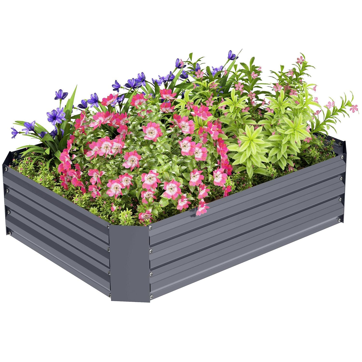 Trädgårdssäng i stål 120x90x30 cm – Stapelbar & hållbar