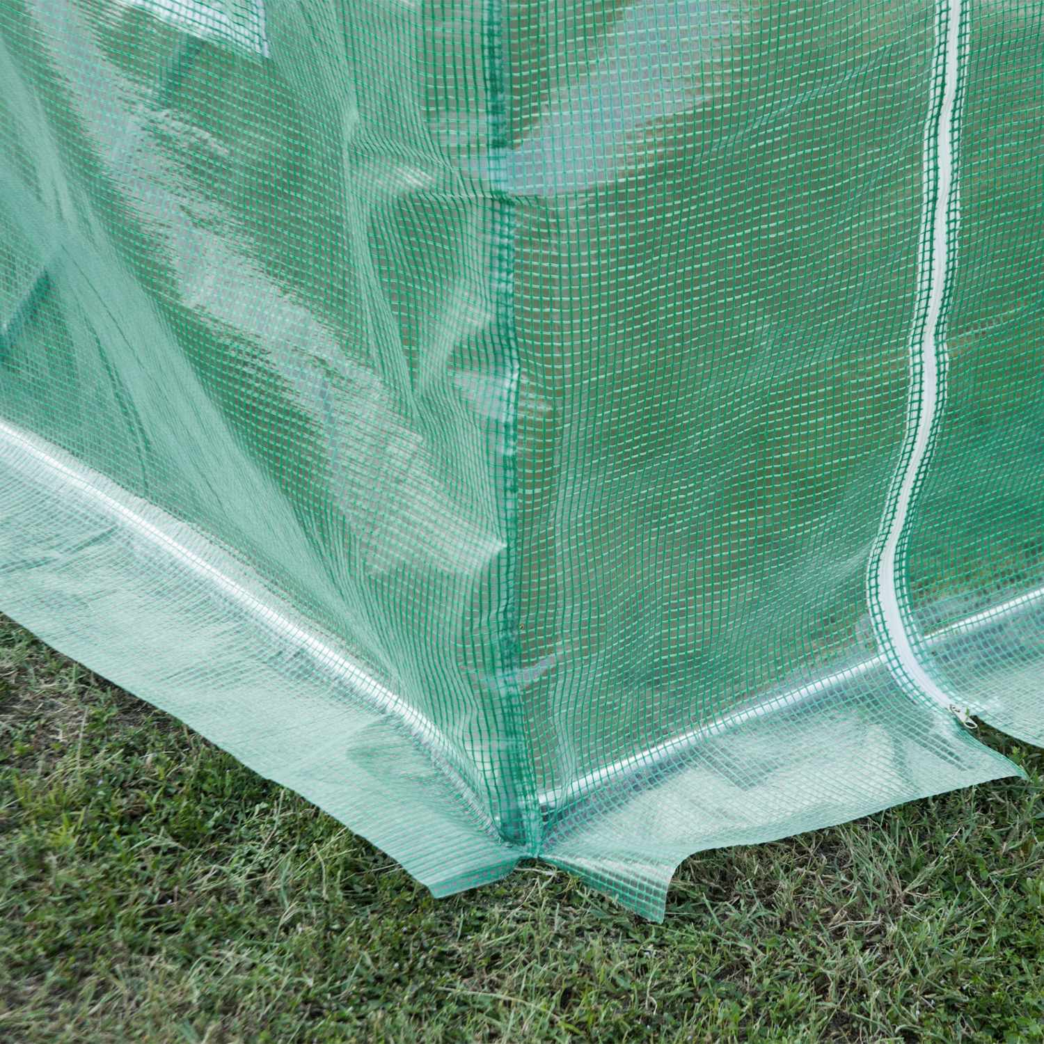 Trädgårdstunnelfilm i polyeten, 3x2x2m, 6 fönster