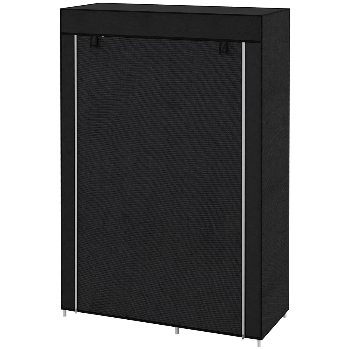 Armoire en tissu pliable, 6 compartiments, noir, 103x43x162,5 cm