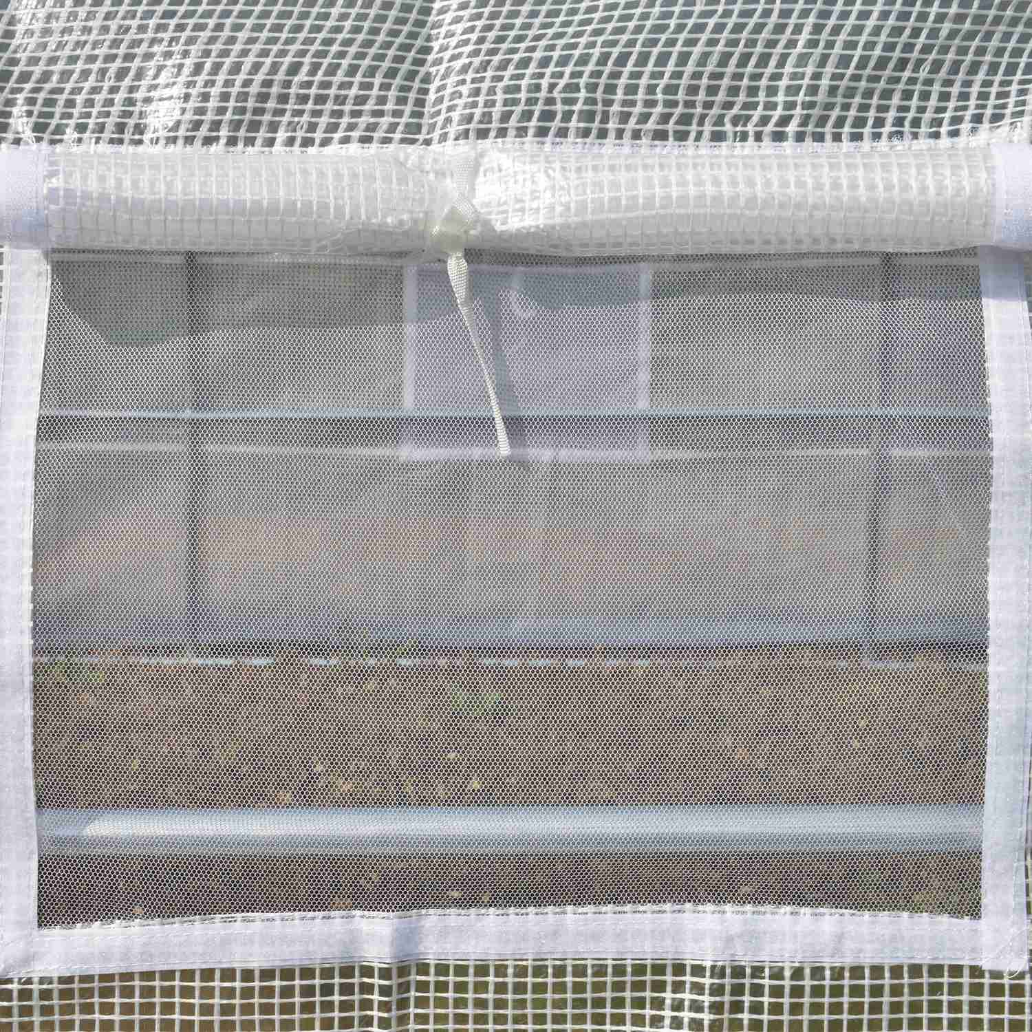UV-skyddad växthusfilm, 3,97x3,02x2m, vindtät, vit