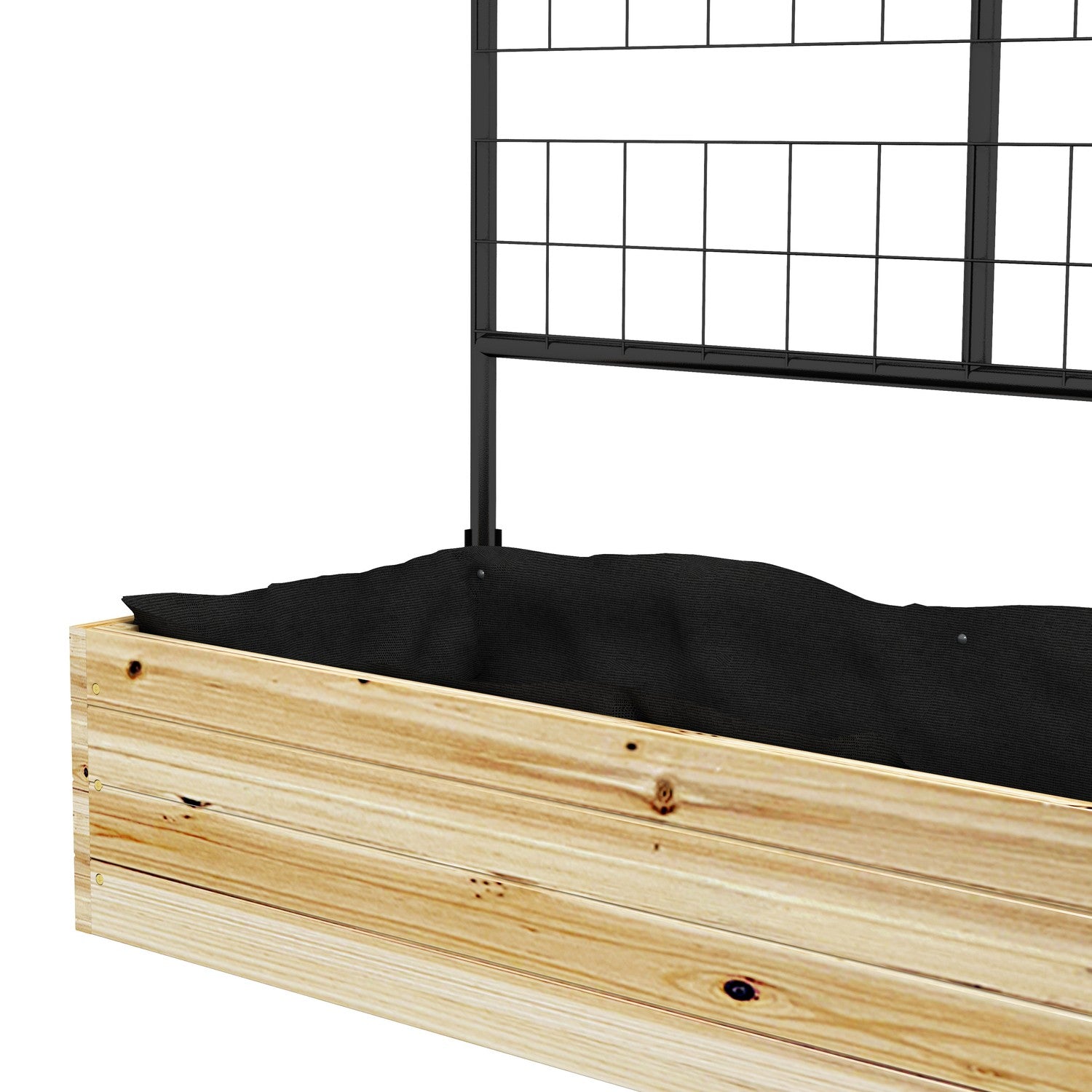 Upphöjd träsäng med spaljé – 80x38x145 cm Planteringslåda
