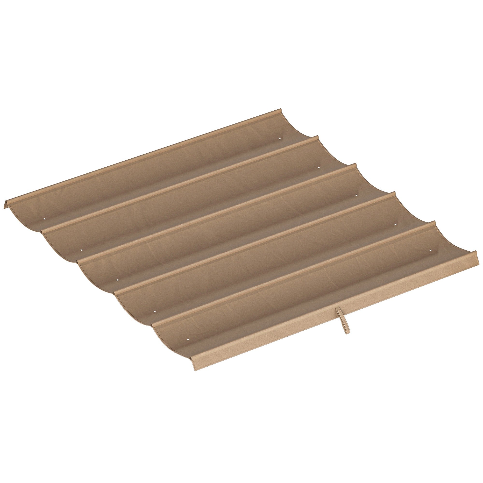 Utdragbar pergolatak 3x3m, brun, polyester