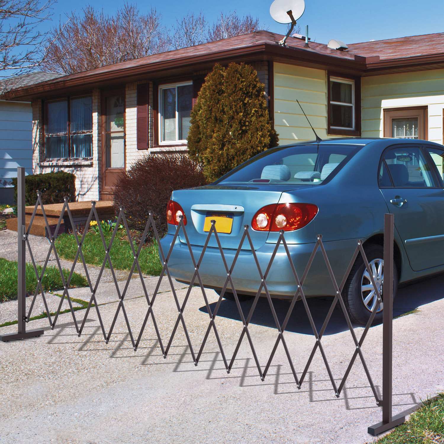 Utdragbar saxport i aluminium – 35-300 cm, brun