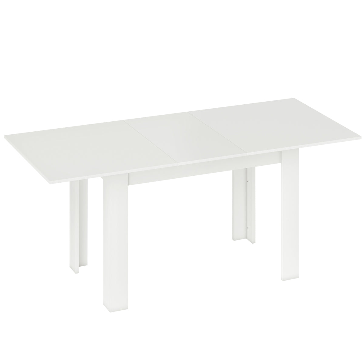 Utdragbart matbord, 140-180 x 80 cm, Vitt