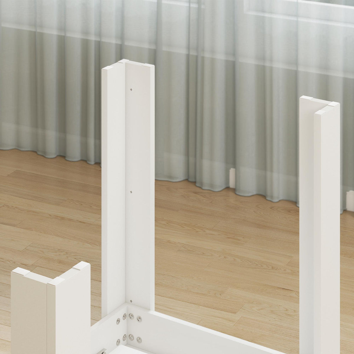 Utdragbart matbord, 140-180 x 80 cm, Vitt