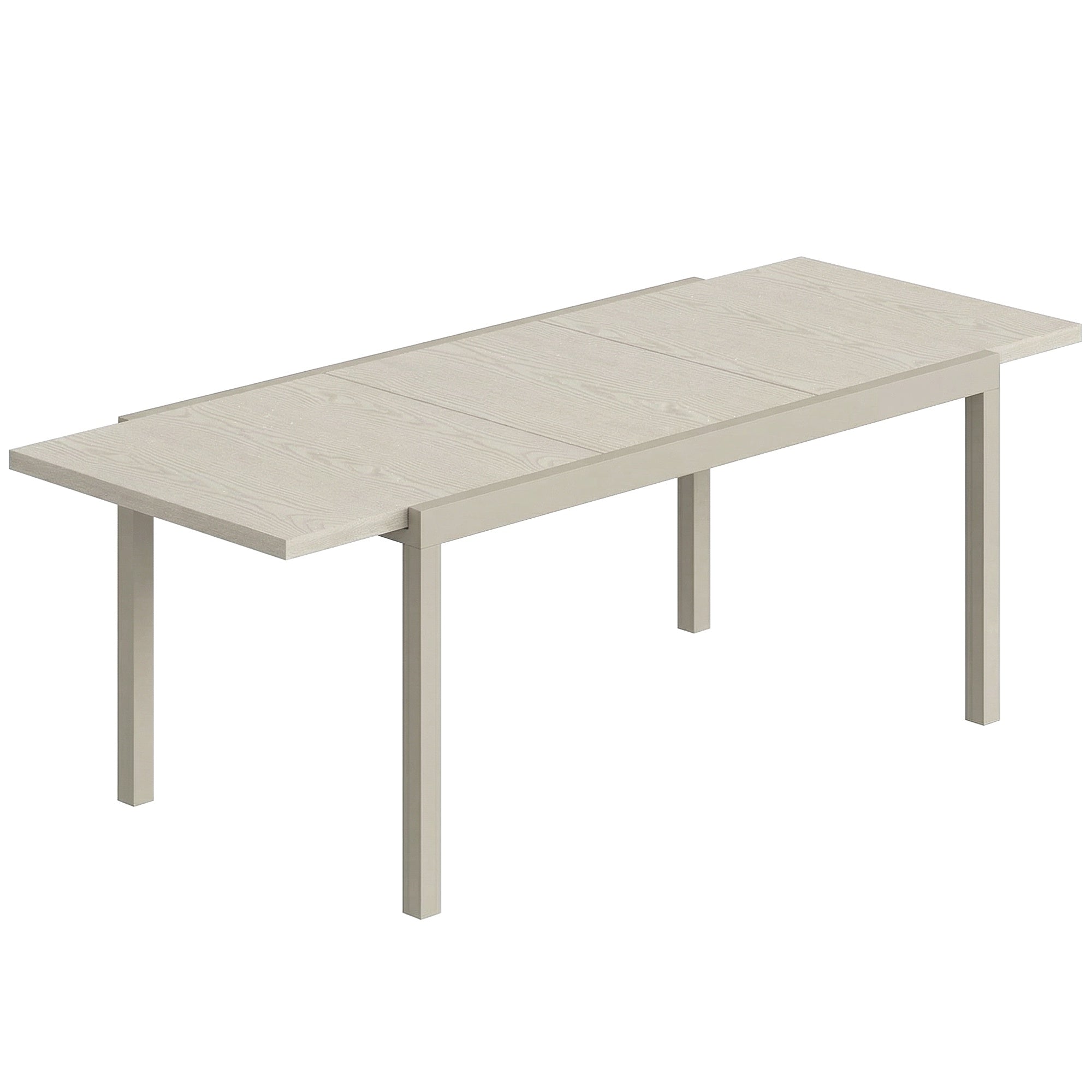 Utdragbart matbord för utomhusbruk, aluminium, 154-214 cm