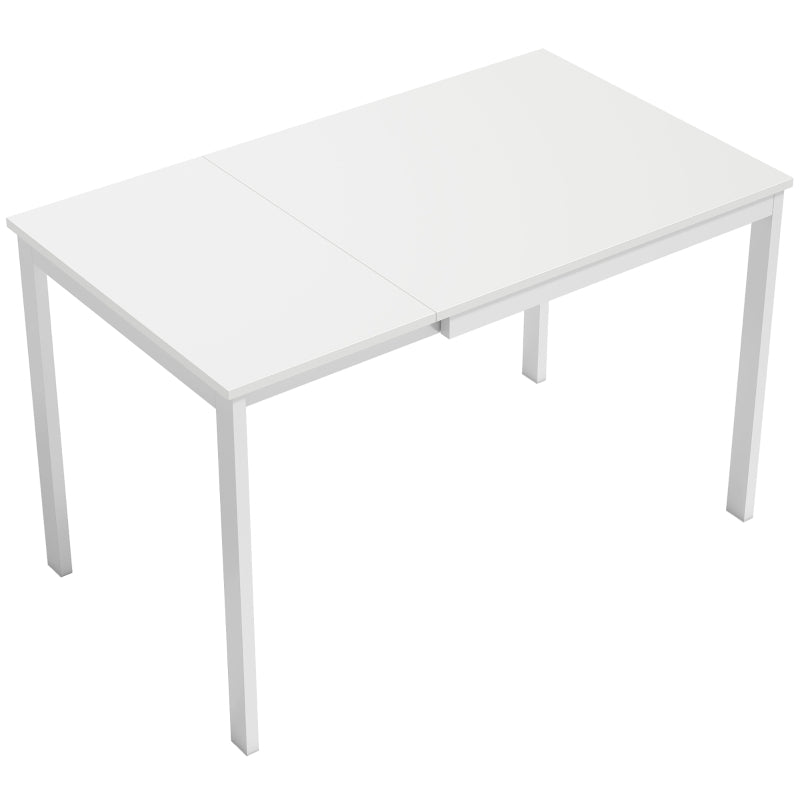Utdragbart matbord, vitt, 80-120 cm, plats för 4-6