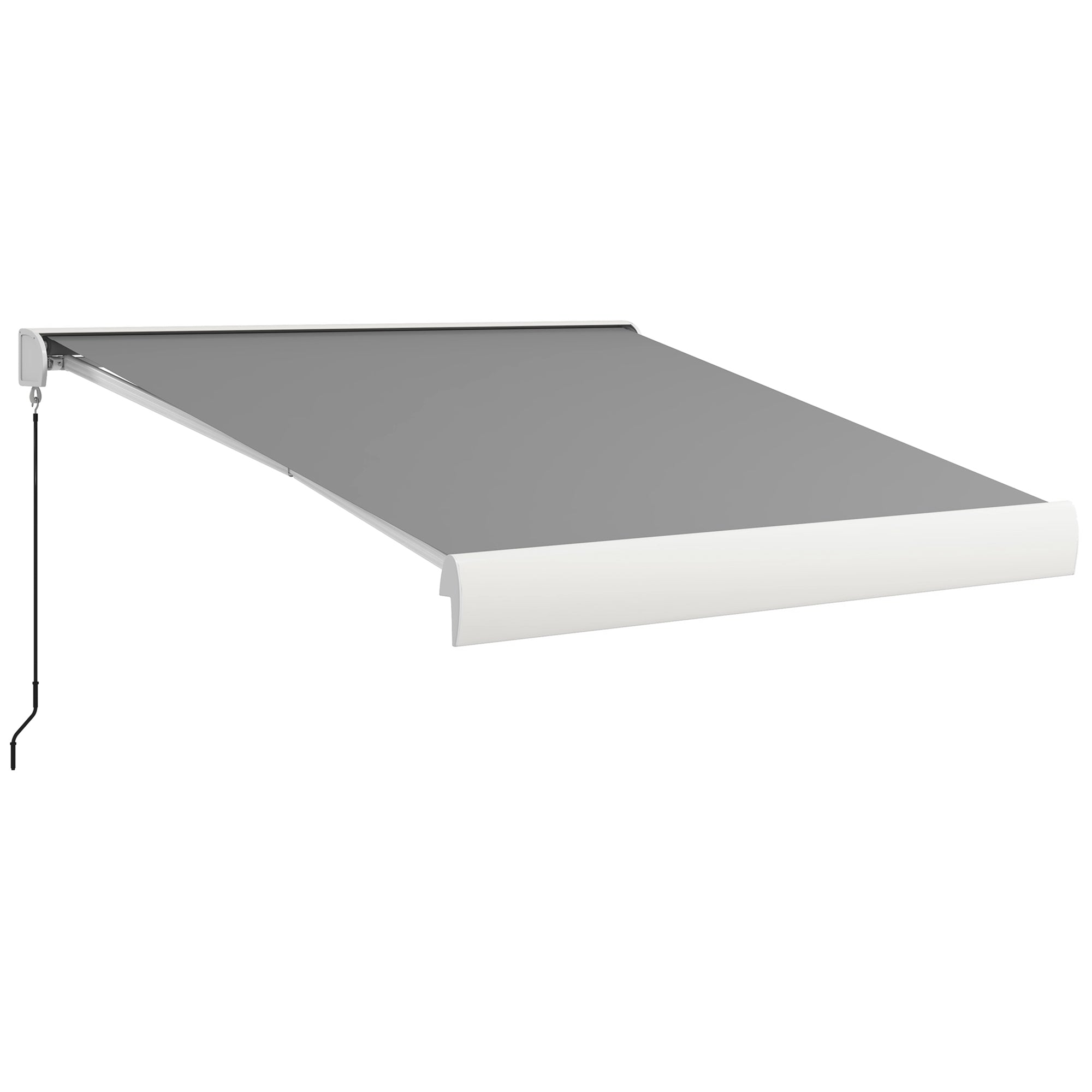 Utfällbar markis, 295x250 cm, fjärrkontroll, ljusgrå