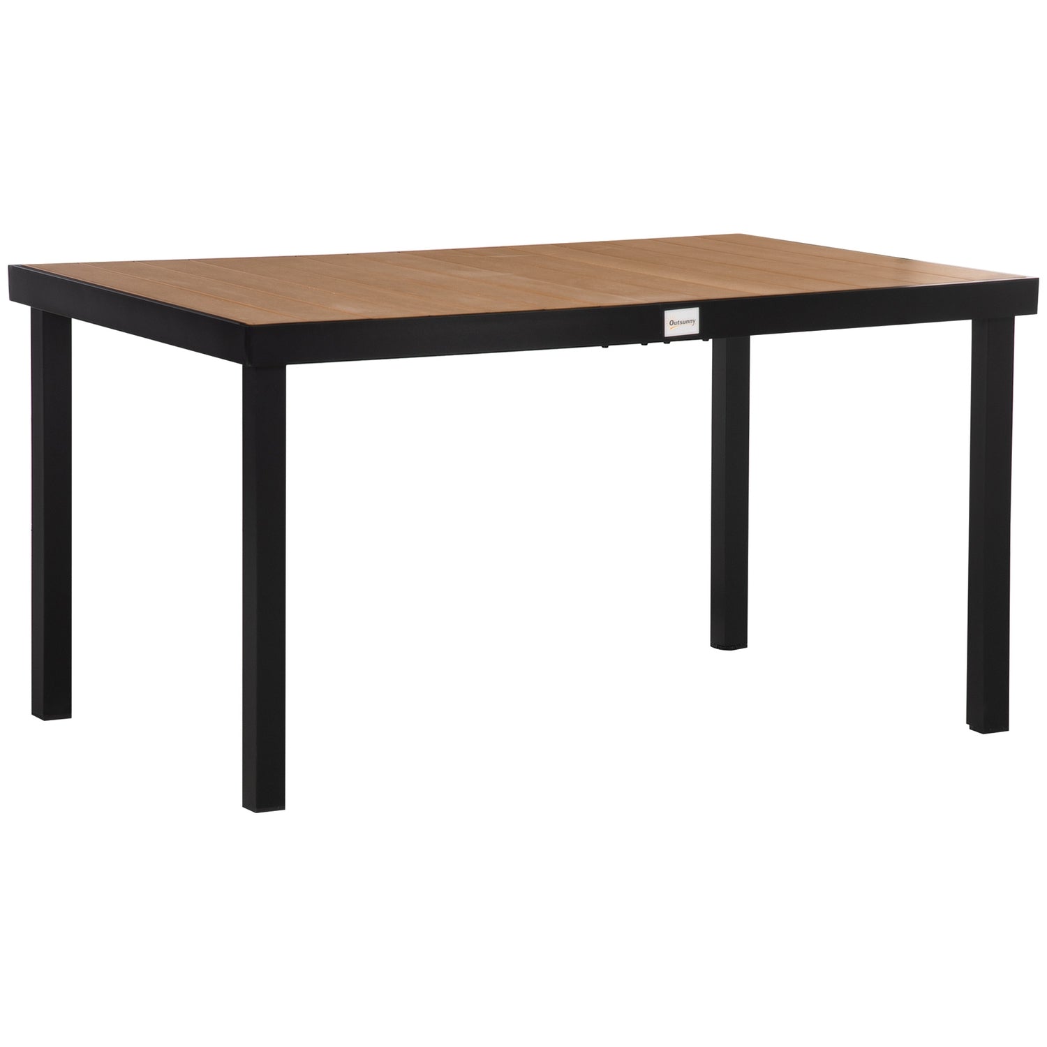 Utomhusmatbord för 6 – lättskött aluminium, 140x90x74 cm