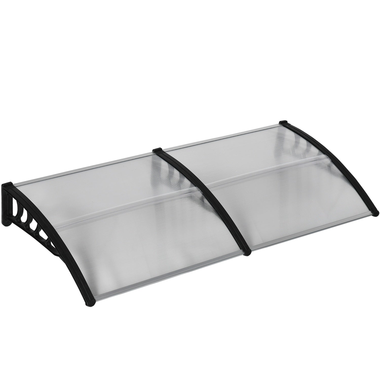 Utomhustak av aluminium med UV- och regnskydd, svart