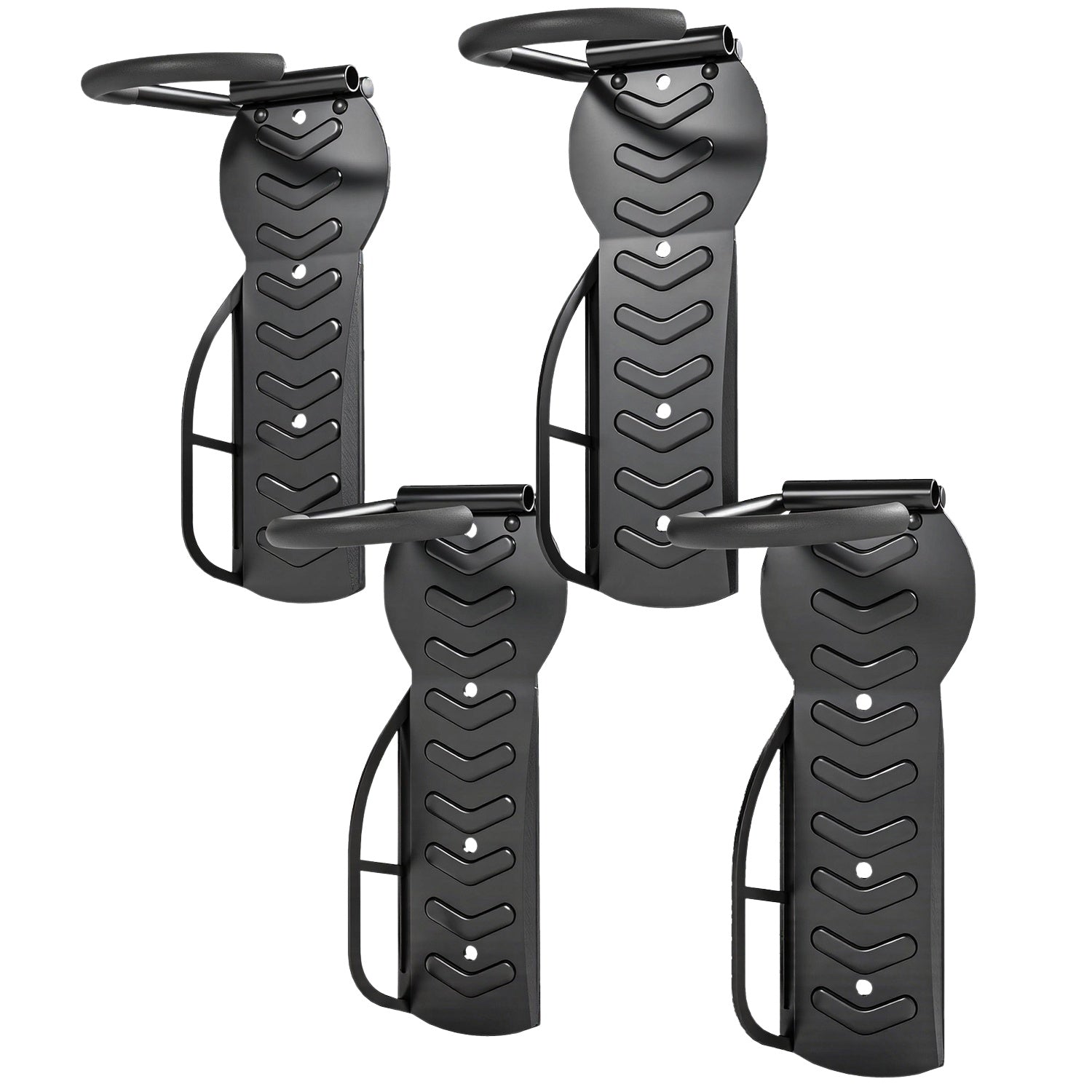 Vertikal cykelväggmonteringssats, hopfällbar, rymmer 30 kg, svart