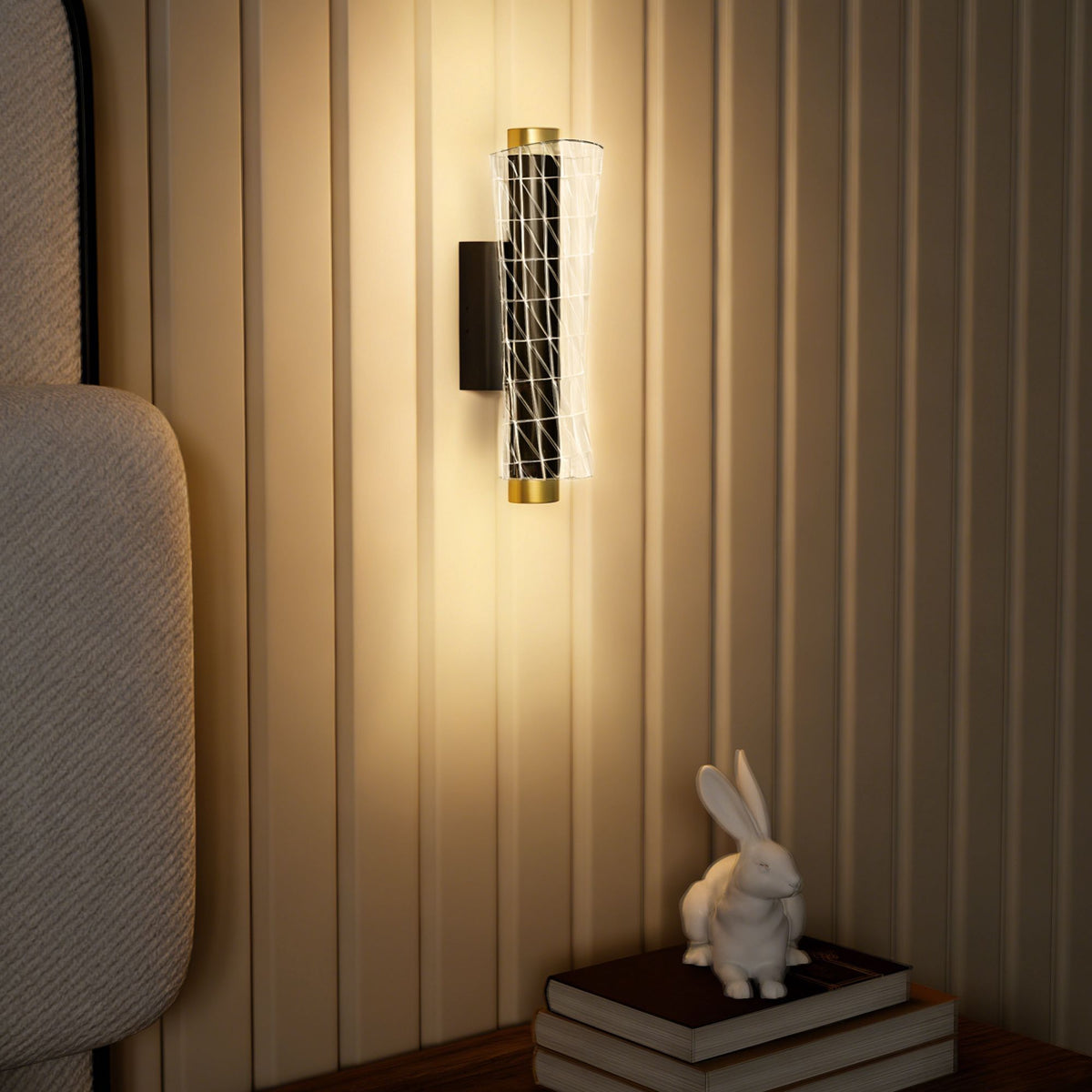 Vägglampset, geometrisk design, 3 ljusfärger, 9W LED