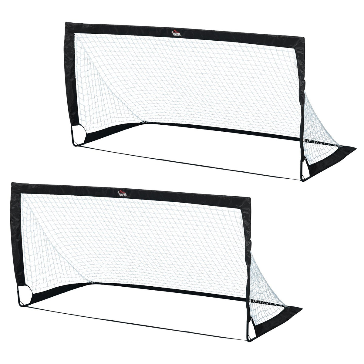 Faltbare Mini-Fussballtore aus Stahl und Tetrolon, 2er-Set