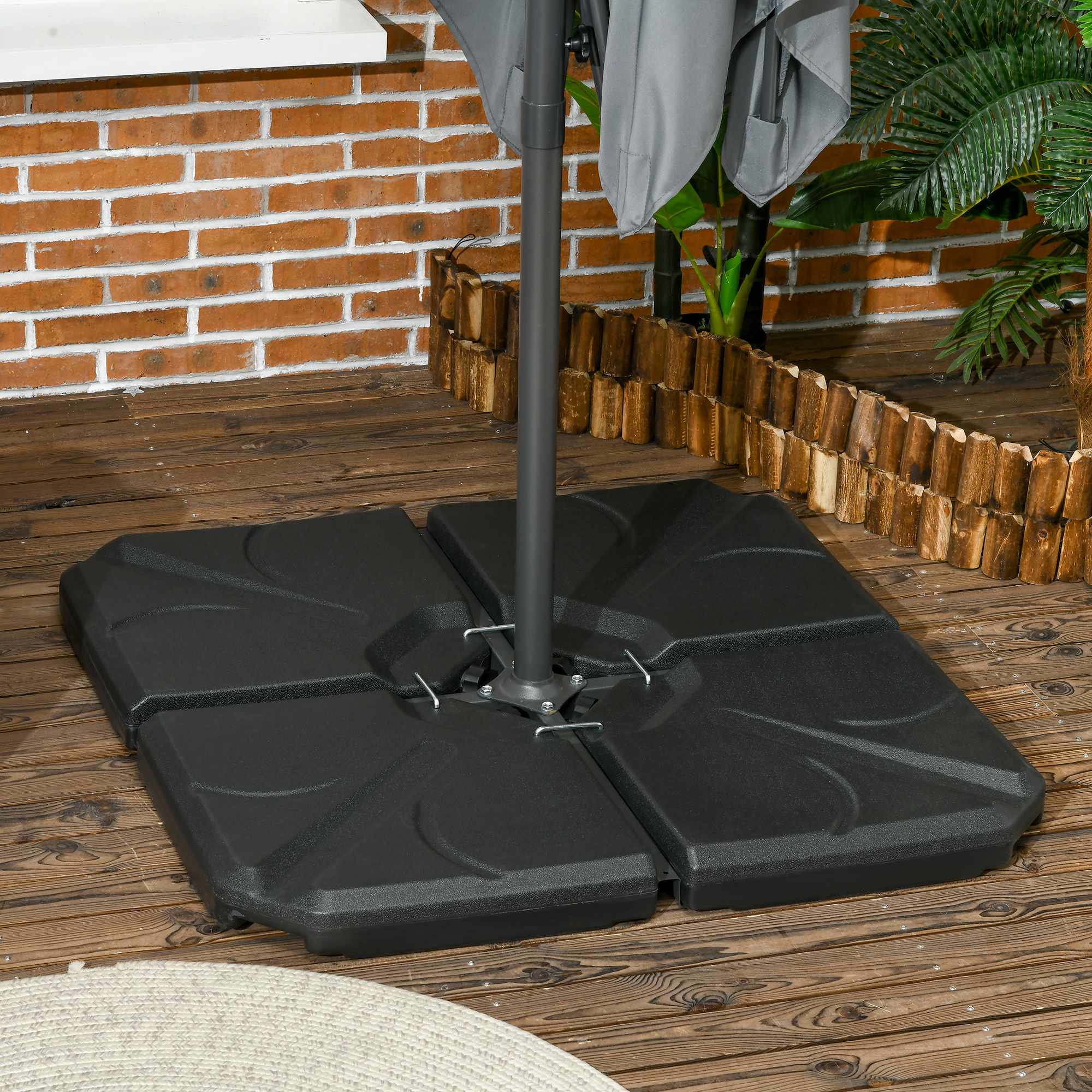 Vikter för parasollfot, HDPE, 56 kg kapacitet