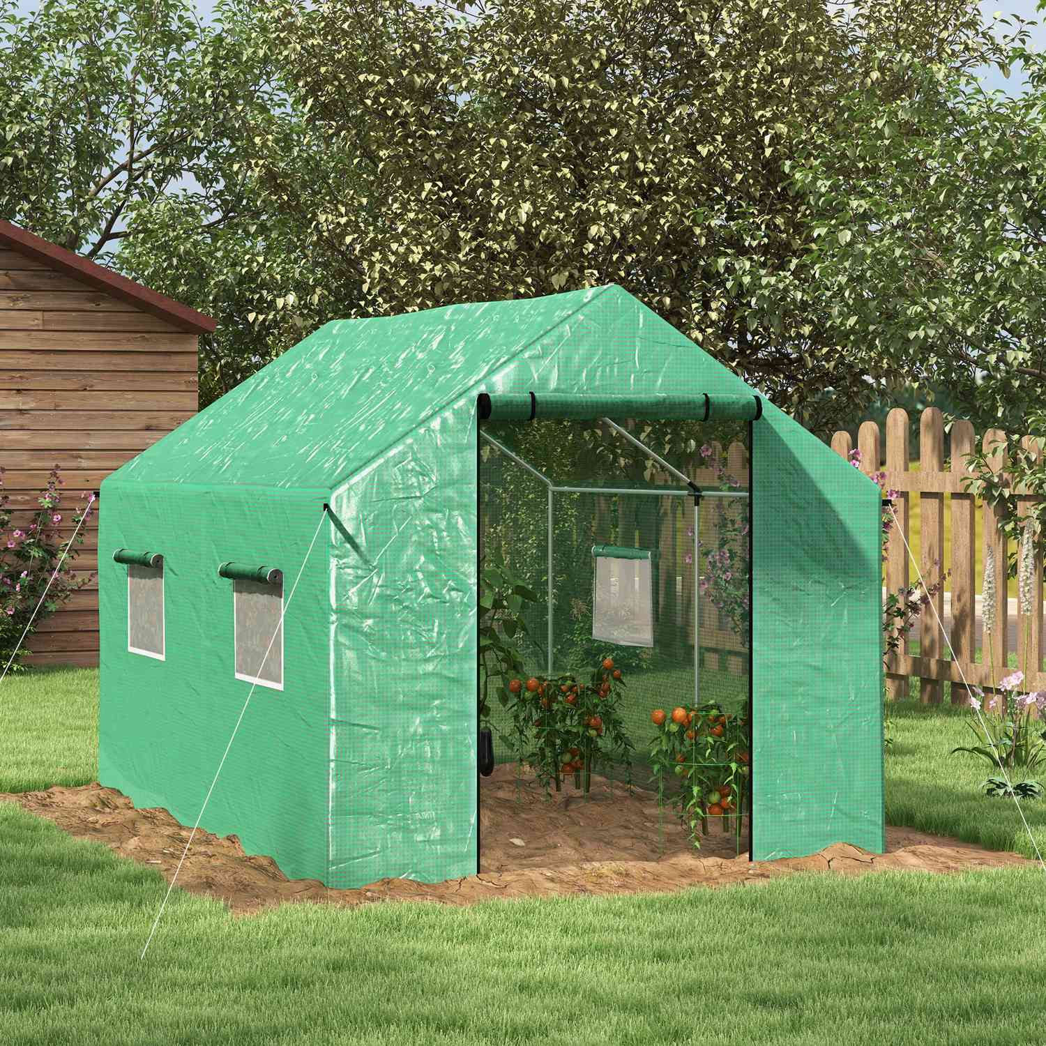 Vindtätt Folieväxthus 2x3x2m med UV-skydd