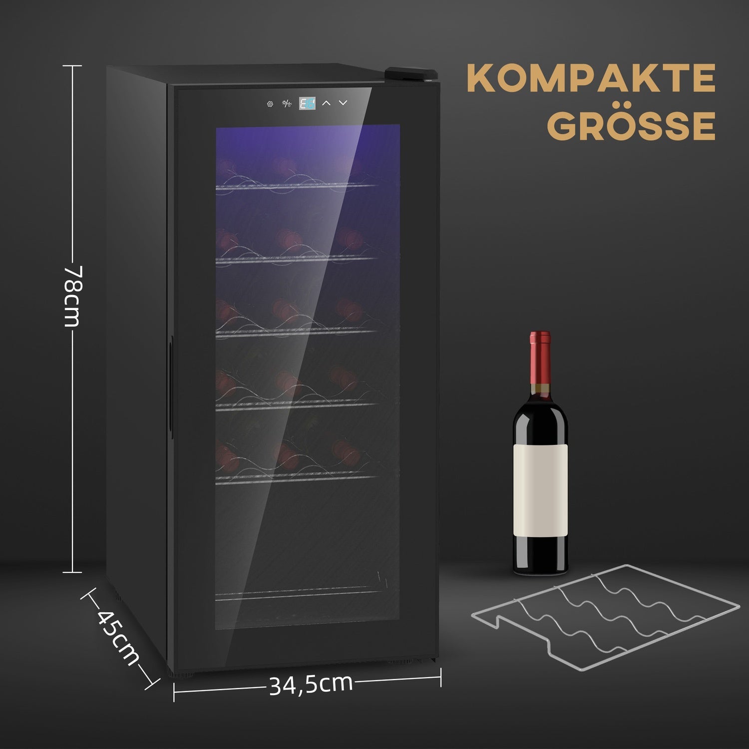 Vinkyl, 18 flaskor, 50L, Touch Control, 5-18°C