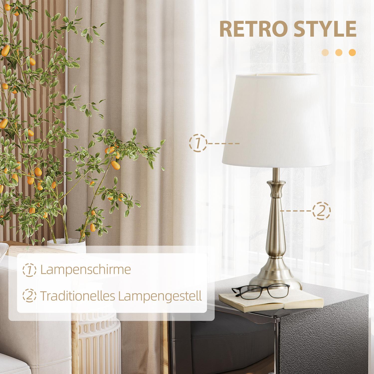 Vintage lampset med 3 – 2 bord, 1 våning, E27 bas