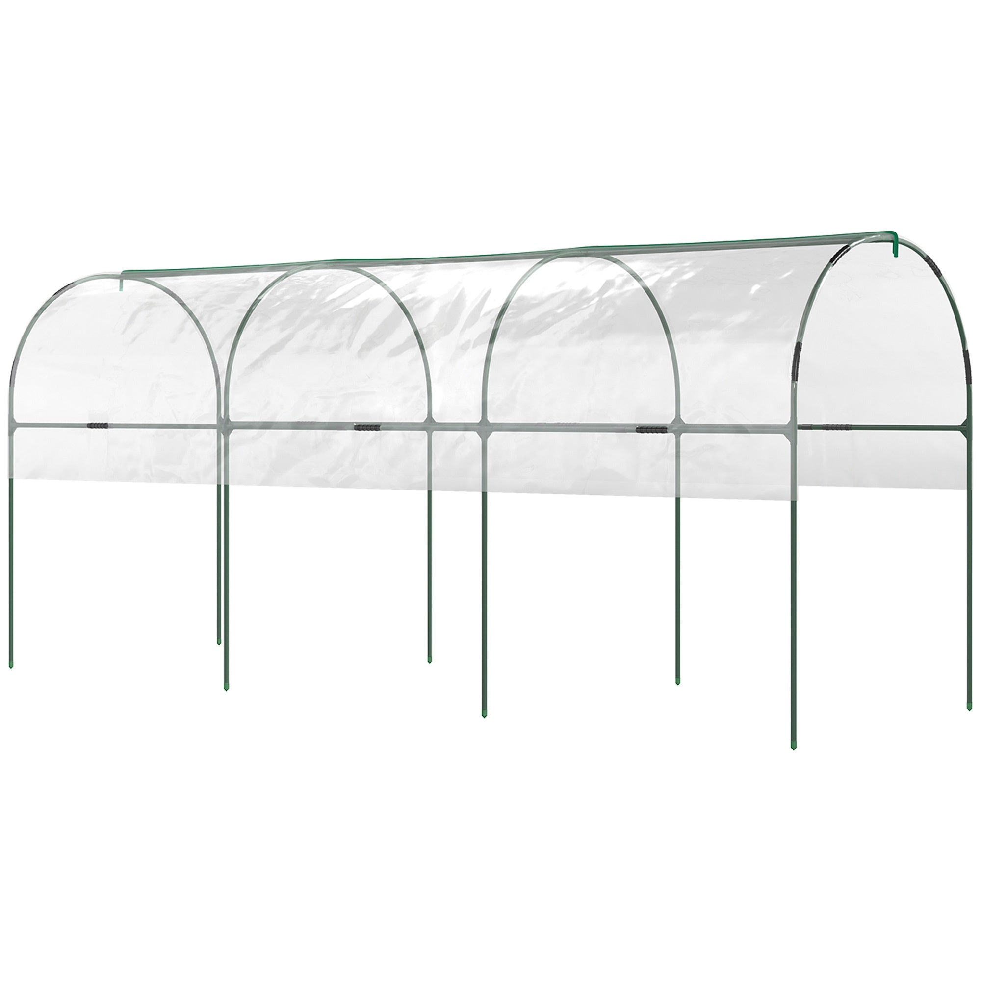 Vintersäkert växthus med välvt tak, 400x123x171 cm