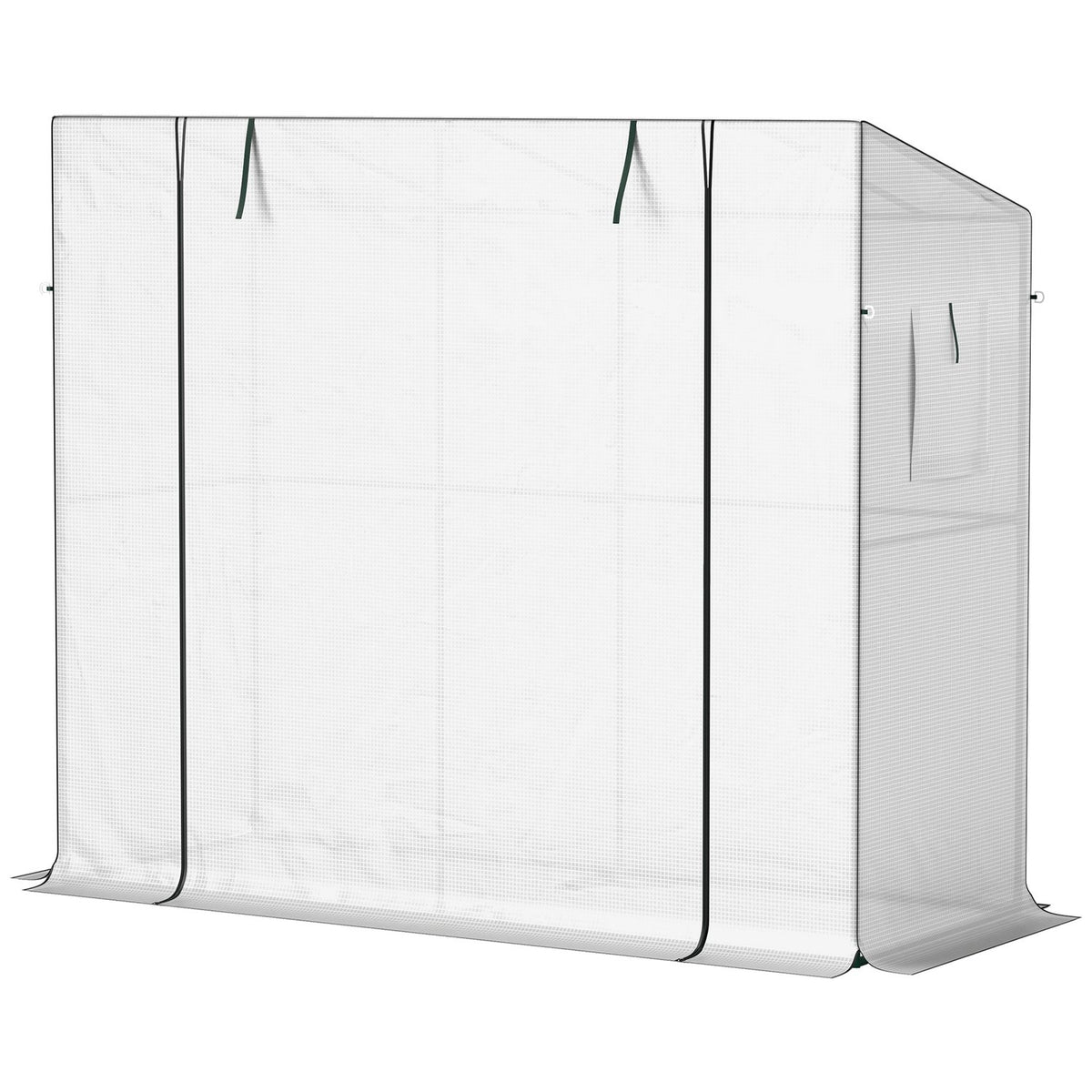 Serra in acciaio resistente all'inverno con porta avvolgibile, protezione UV 200x76x170cm