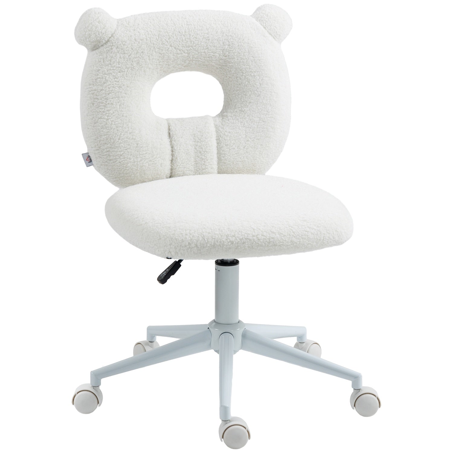 Vridbar kontorsstol, justerbar i höjdled, Teddy Fleece, 120 kg kapacitet