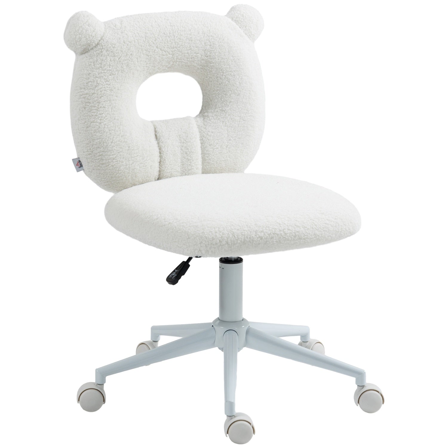 Vridbar kontorsstol, justerbar i höjdled, Teddy Fleece, 120 kg kapacitet
