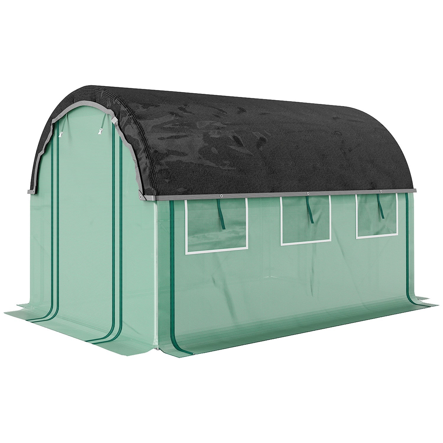Växthus 3x2x2m med Roll-Up Sidor & UV-skydd