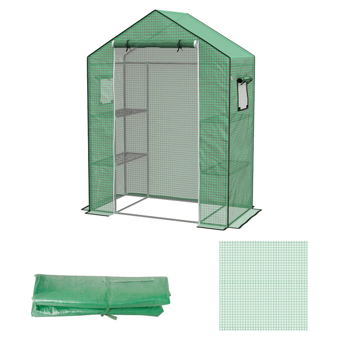 Film PE anti-UV per serra con porte avvolgibili e finestre