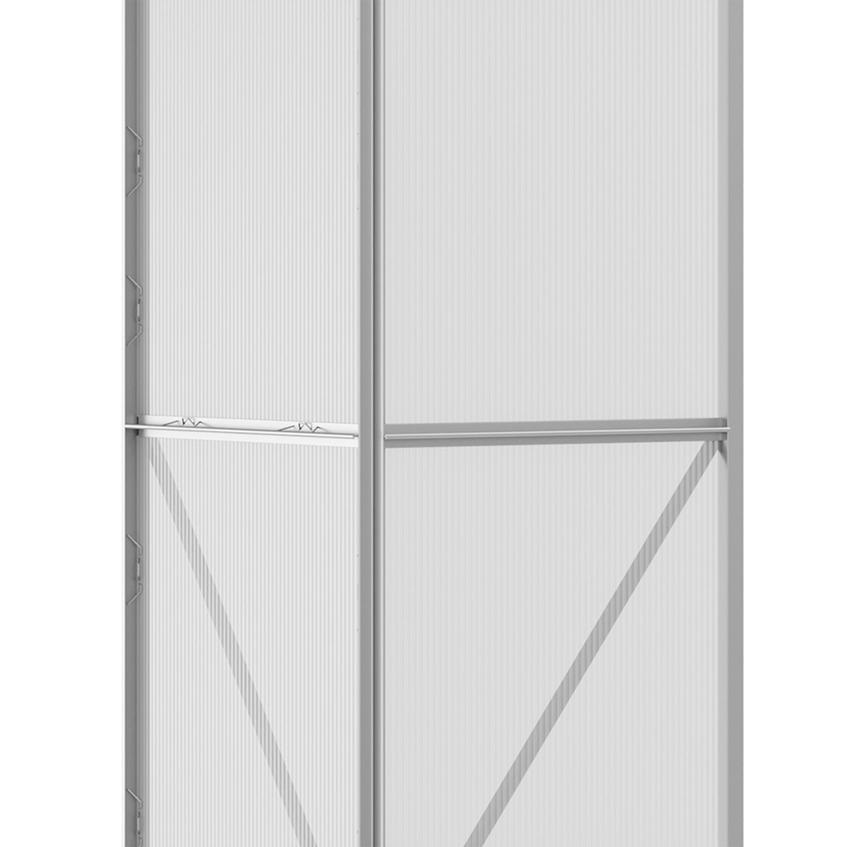 Gewächshaus aus Polycarbonat mit Schiebetür für den Garten