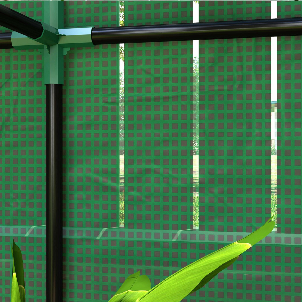 Serre en acier avec étagères & protection UV, 100x40x150cm