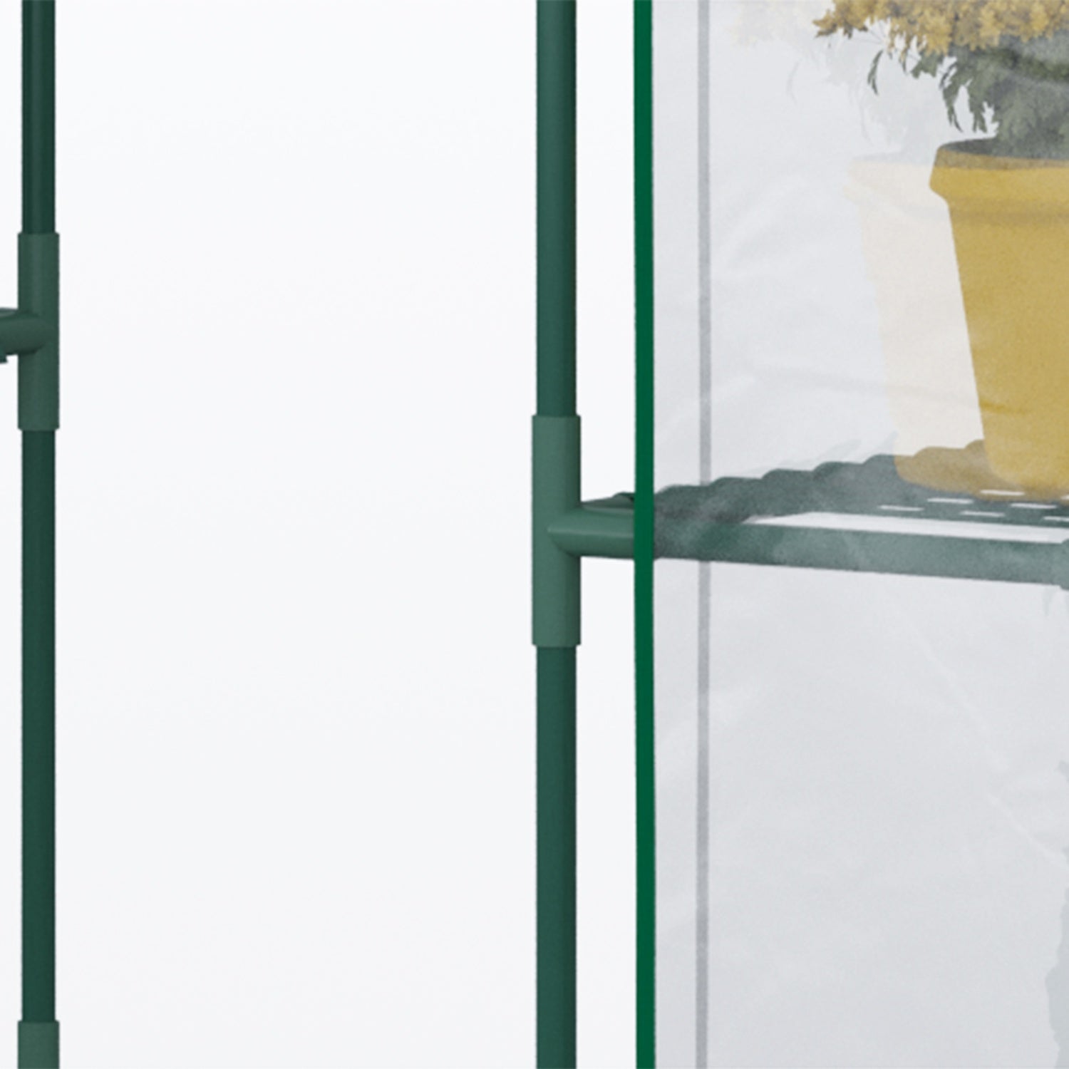 Walk-In tomatväxthus, 6 hyllor, 142x73x195cm